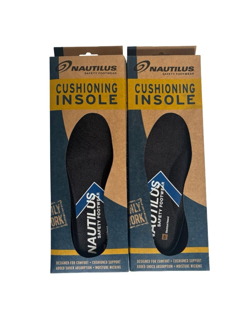 2 Pair Nautilus Cushioning Insole Shoe Inserts Mens Medium Shoe Sz 9 9.5 10 New